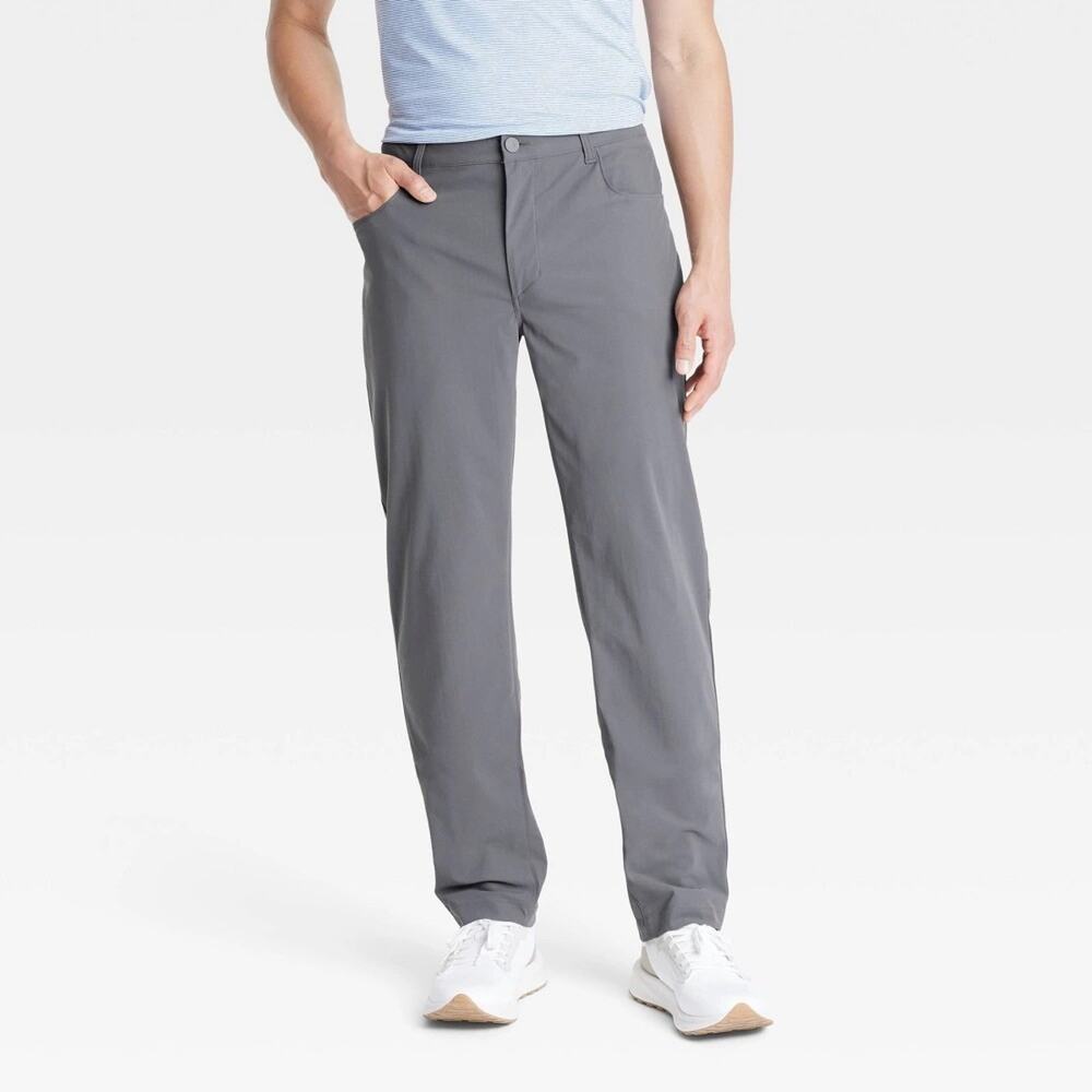 All in Motion Men's 360 Lifestyle Relaxed Fit 5-Pocket Pants Dark Gray 32x30 NWT